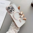 thumbnail image 5 of Compatible with Magsafe iPhone 14 Plus Case Magnetic Cute Glitter Clear for Women Girls Luxury Phone Case Full-Body Protective Shockproof Slim TPU Case for iPhone 14 Plus Rose Gold YX, 5 of 8
