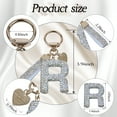thumbnail image 4 of Bling Alphabet Keychain for Women Girls - Alloy Initial Letter (A-Z) Keychain with Sparkly Rhinestones, Cute Keychain Charms, 4 of 6