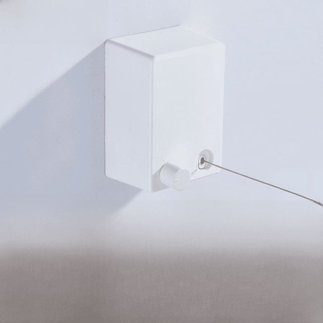 Tendedero retráctil invisible para interiores, tendedero de alambre de acero grueso, tendedero sin perforaciones para el hogar y el exterior