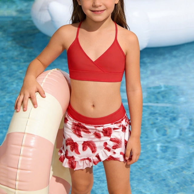Traje de baño de 2 piezas para mujer, trajes de baño para mujer, traje de baño para niñas CUHK Princesa remojándose en aguas termales, traje de baño bikini de poliéster para niñas