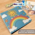 thumbnail image 4 of FORMRS 3 Ring Photo Album 4"x6" Self Adhesive Large Capacity PU Leather Cover, Rainbow with Stars, 4 of 8