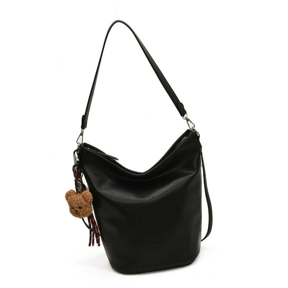 FENOHREFE Women Bucket Bag Fashion Shoulder Bag Large Capacity Handbag Retro Armpit Bag Trendy Commuting Bag for Travel Daily