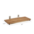 thumbnail image 2 of Catalina 29" x 16.5" Side Wall-Mount Folding Natural Teak Wood Tub Seat with 3" Slats and #304 Satin Stainless Steel Frame, 2 of 6