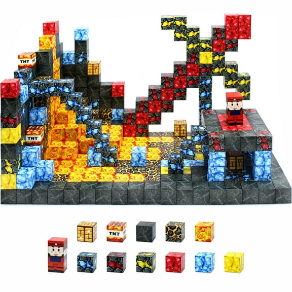 108 PCS Magnetic Blocks Build Magnetic Toys STEM Montessori Sensory Toys Construction Toys for adult