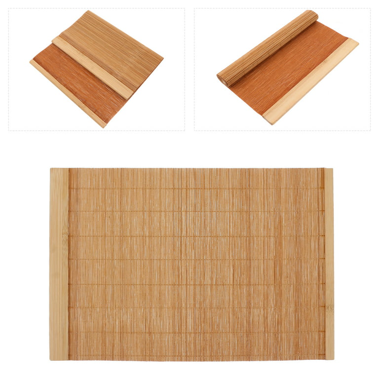 2pcs Fashion Bamboo Wood Placemats Anti-Slip Table Mat Waterproof Placemats, Size: 30x20cm