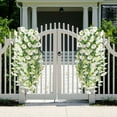 thumbnail image 3 of Elainilye 6Pcs Artificial Vines, Morning Glory Hanging Plants, Plastic Climbing Vines with Hooks, for Patio Decor, Wedding Arch Greenery, Balcony Gardens, Indoor Vertical, Porch Decor, 3 of 5