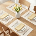 thumbnail image 2 of Unique Bargains Faux Leather Placemats for Kitchen Home Beige 17.7"x11.8", 2 of 6