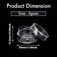 thumbnail image 2 of 5 Gram Sample Containers with Lids, 100 Count 5ML Clear Sample Jars, Empty Lip Balm Containers with Lids, Small Makeup Travel Containers for Glitter, Lotion, Cream, Beads, with Labels, Mini Spatulas, 2 of 8
