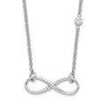 thumbnail image 2 of 925 Sterling Silver Rhodium-Plated Cubic Zirconia Infinity Knot Necklace 18 Inch, 2 of 3