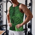 thumbnail image 5 of Pofeuu Natural Green Leaves Print Men's Workout Tank Tops Sleeveless Muscle Gym Shirt Quick Dry-Medium, 5 of 7
