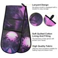 thumbnail image 2 of Yayeee Double Oven Mitt Kitchen Heat Resistant Baking 35" x7" Quilted Glove, Pink Road, 2 of 6