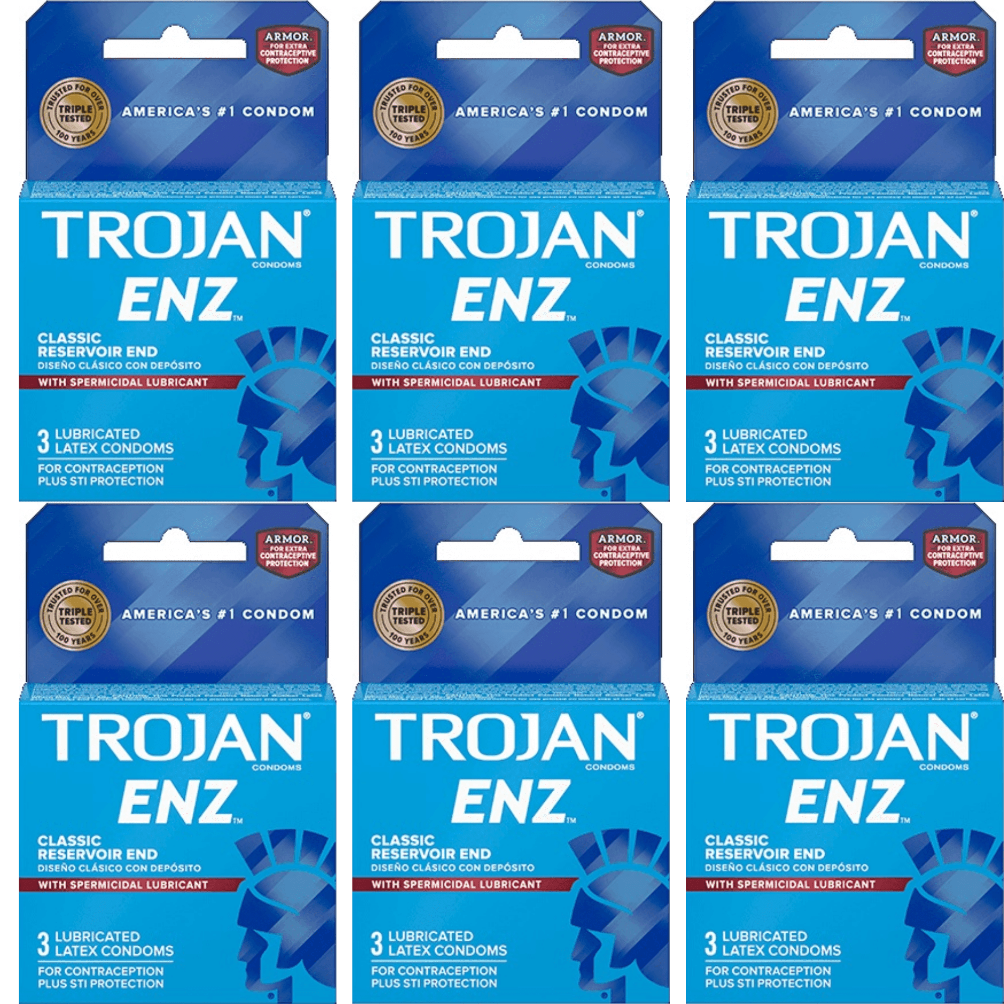 what lubricant is used in condoms Trojan ENZ Non-Lubricated Condoms main image 0