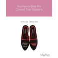 thumbnail image 2 of MeMoi Women's Bite Me Closed Toe Slippers - Womens - Female (Small 5-6, Black), 2 of 7