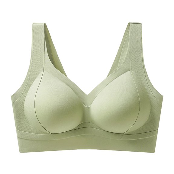 RYRJJ Women's Shaping Minimizer Bras Full Coverage Wireless Padded Adjustable Bralette Seamless Back Smoothing Everyday Bra