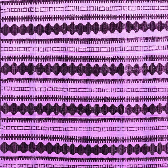 Ahgly Company Indoor Square Abstract Purple Modern Area Rugs, 8' Square