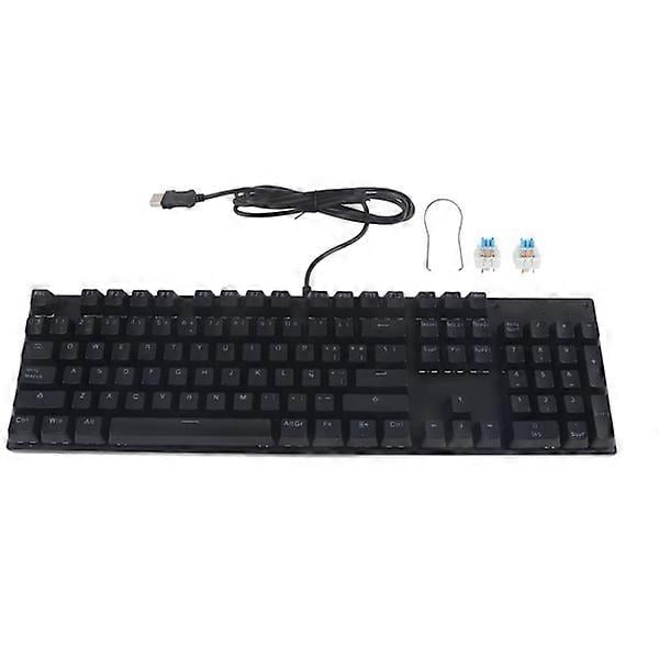 PC Keyboard Color Mixed 104-Key Spanish Blue Switch Notebook Game Computer Accessories, gaming gear