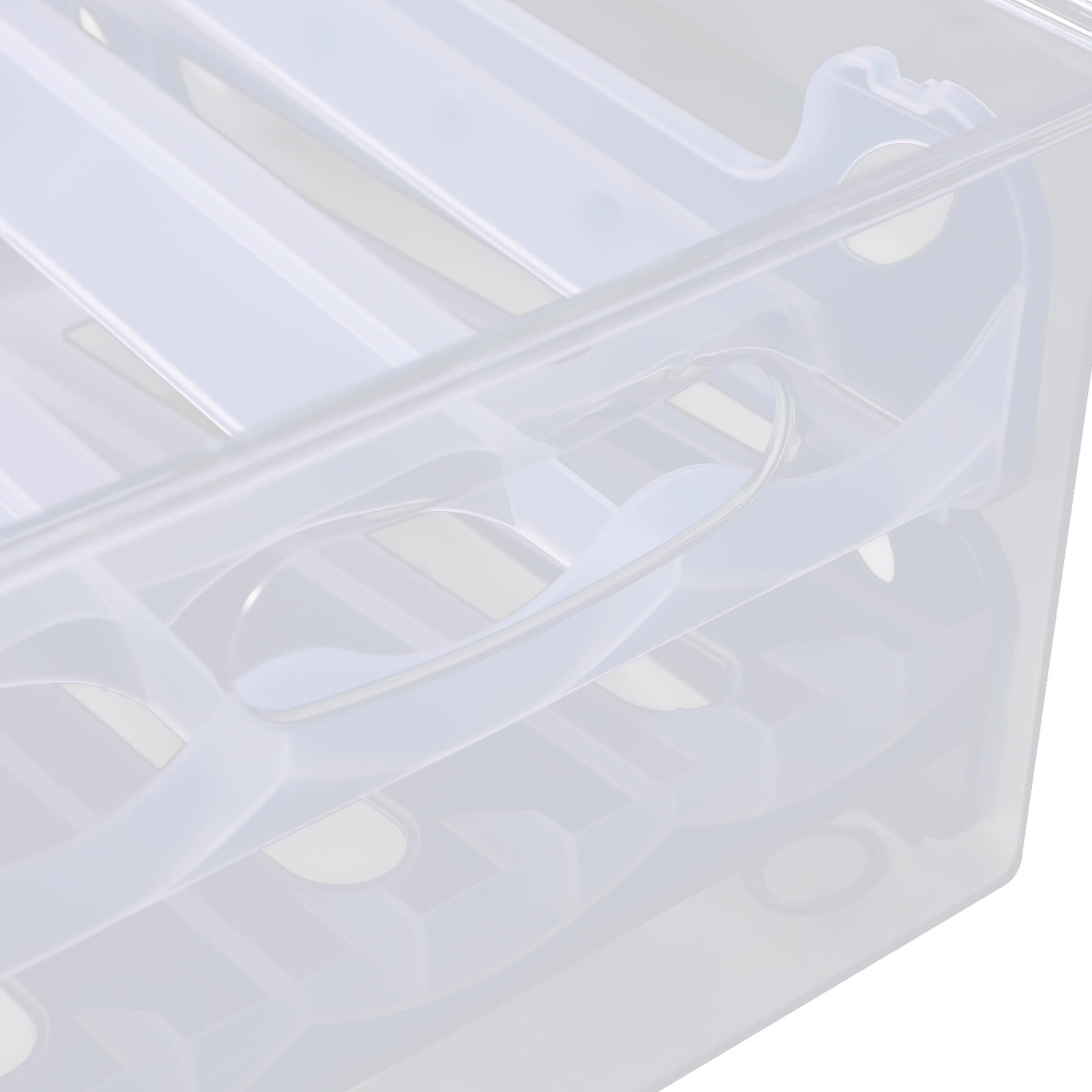 2-layer Rolling Egg Holder for 36 Eggs, Clear Plastic Egg Organizer for Fridge with Removable Lid and Tray
