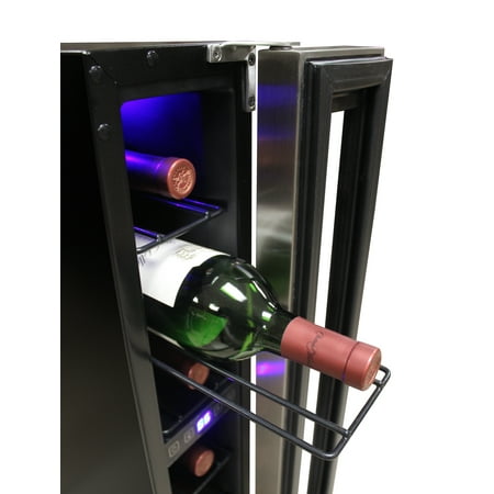 Vinotemp - 7-Bottle Built-In Wine Cooler - Black