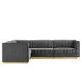 thumbnail image 2 of Sanguine Channel Tufted Performance Velvet 4-Piece Left-Facing Modular Sectional Sofa-EEI-5830-DUS, 2 of 6