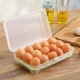 thumbnail image 2 of Caja de almacenamiento de huevos, 1 unidad, soporte de almacenamiento de huevos, organizador de huevos para refrigerador, bandeja de plástico para huevos, calidad superior, 2 of 2