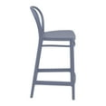 thumbnail image 4 of Compamia Victor Tabouret de Comptoir Contemporain en Résine pour Intérieur et Extérieur - Ensemble de 1, Gris Foncé, 4 of 5