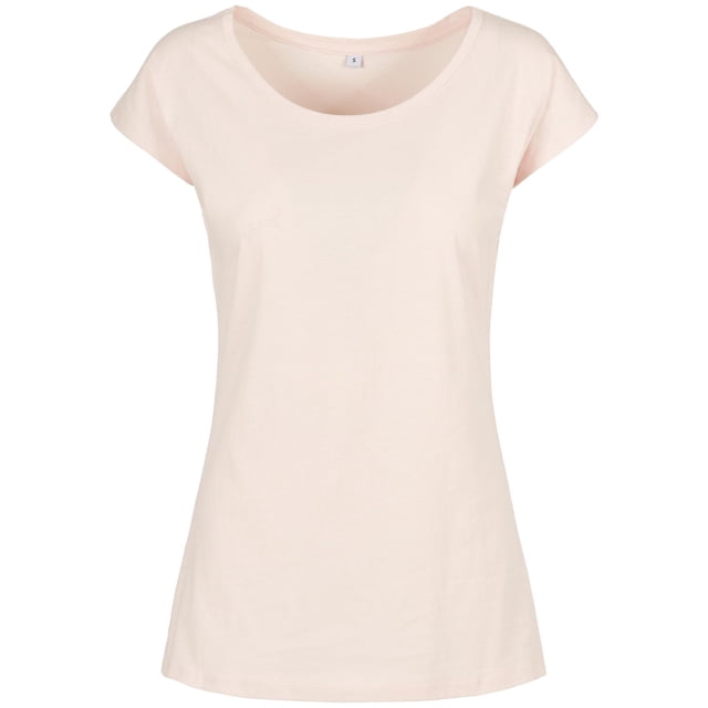 Build Your Brand T-Shirt à Col Grand pour Femmes
