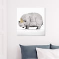 thumbnail image 2 of Wynwood Studio 'Party Time Bear' Animals Wall Art Canvas Print - Gray, Gold, 20" x 20", 2 of 2