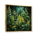 thumbnail image 2 of Designart "Dynamic Ferns Green and Black Contrast VII" Floral Floater Framed Canvas Print, 2 of 7