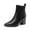 BLACK-PU, variant on BURUDANI Women Pointed-Toe Chunky Block-Heel Ankle Booties Fall Short Boots