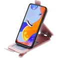 thumbnail image 4 of Zipper Wallet Case for Xiaomi Redmi Note 11 Pro with Card Holder Slot, PU Leather Adjustable Kickstand Flip Handbag Phone Cover for Xiaomi Redmi Note 11 Pro/Redmi Note 11E Pro SDLL Rose Gold, 4 of 7