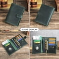 thumbnail image 6 of Contact's GenuineLeather Passport Holder with Airtag Slot RFID Blocking Passport Wallet Travel with SIM Card Removal Tool (Green), 6 of 11