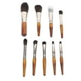 thumbnail image 2 of 9 Pcs Mini Travel Makeup Brush Set ,  Professional Premium Synthetic Kabuki Powder Foundation Blush Fan Highlight Eye Blending Shadows  and Lips Brush Kit  for Travel, 2 of 7