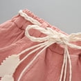 thumbnail image 4 of Bovxnpu Girls' Short Sets Girls Watermelon Graphic Short Sleeve Crew Neck Top Linen Like Elastic Waist Sets Summer 2 Piece Outfits, 4 of 9
