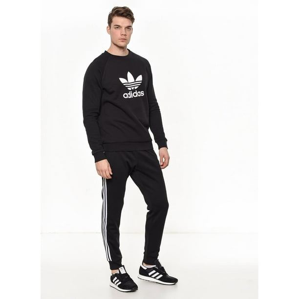 Sudadera Adidas Originals Crew Basica Hombre negro XL Adidas CW1235 Walmart en linea