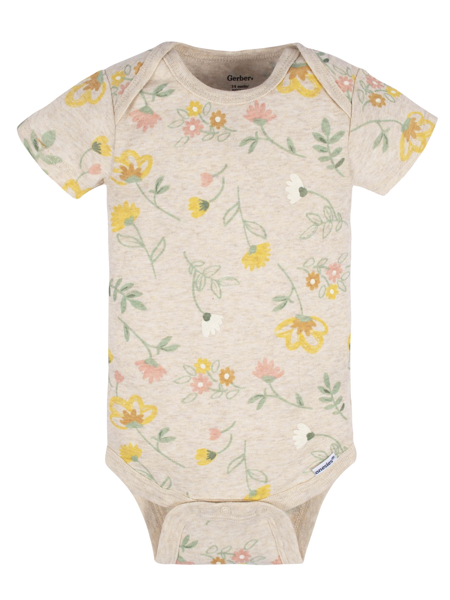 Gerber Baby Girl Short Sleeves Onesies Bodysuits, 8-Pack