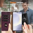 thumbnail image 3 of for Samsung Galaxy S25 Ultra Wallet Case with RFID Blocking Credit Card Holder,Magnetic Clasp PU Leather Folio Flip Kickstand Protective Shockproof Cover Women Men for Samsung Galaxy S25 Ultra,Winered, 3 of 9