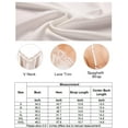 thumbnail image 5 of Ekouaer Women Satin Camisole Lace Silk Satin Pajama Tank Tops V Neck Soft Spaghetti Strap Loose Sleepwear, 5 of 6