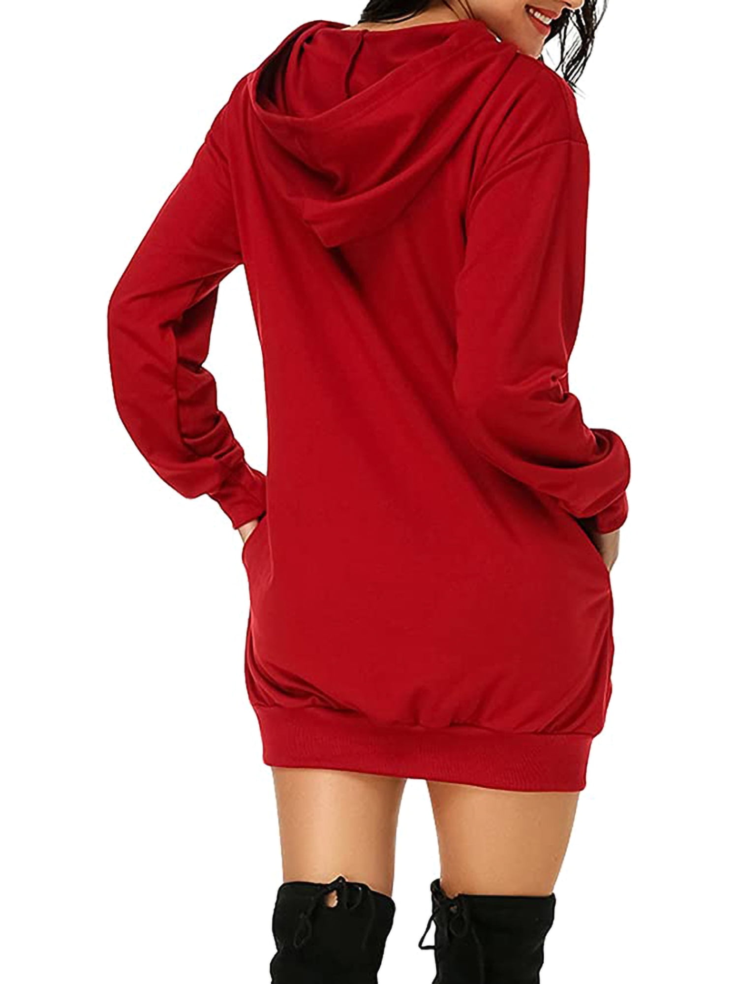 long red sweatshirt