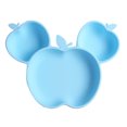 thumbnail image 1 of Cute Apple Shaped Child Feeding Plate for Baby Toddlers Waterproof No Slip Portable Reusable Silicone Dinner Plate, 1 of 9