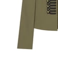 thumbnail image 4 of Outerwear Jackets for Women, YABCSAZ Women's Jacket Slim Fit Button-Decorated Blazer Casual Fashionable Lightweight Solid Color Soft Versatile Daily Outerwear, Army Green, 4 of 6