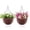 Coffee, variant on 13.6" Self Watering Hanging Planter, Set of 2 Round Resin Hanging Basket for Indoor Outdoor Plants, Rattan Look Flower Pot for Porches Patio, Coffee