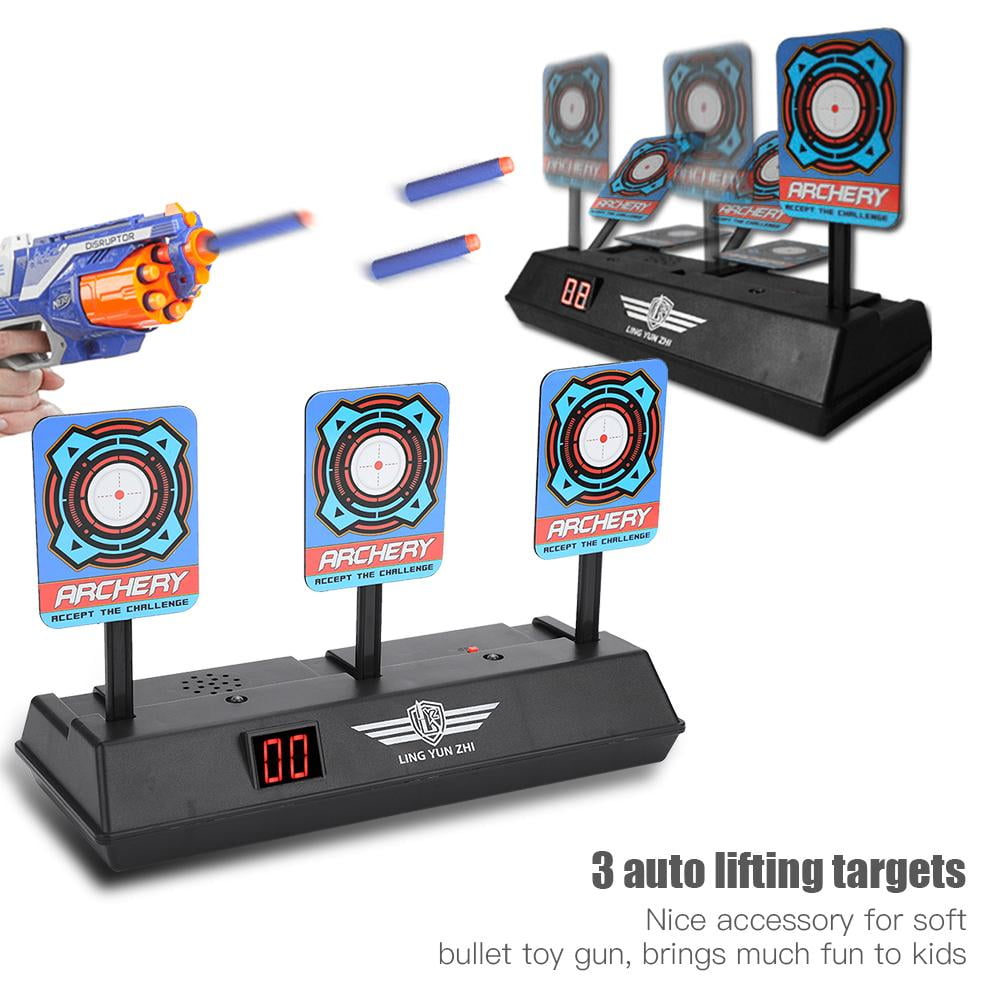 UK Electric Scoring Auto Reset Shooting Digital Target for Soft Bullet Gun Toy 