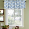 thumbnail image 4 of Blue Daisy Valances for Windows, Decorative Rod Pocket Window Valance Curtains, Spring Floral Elegant Pastoral Botanical Short Curtain Drapes for Kitchen/Bathroom/Living Room, 2 Panels, 42" W x 18" L, 4 of 8