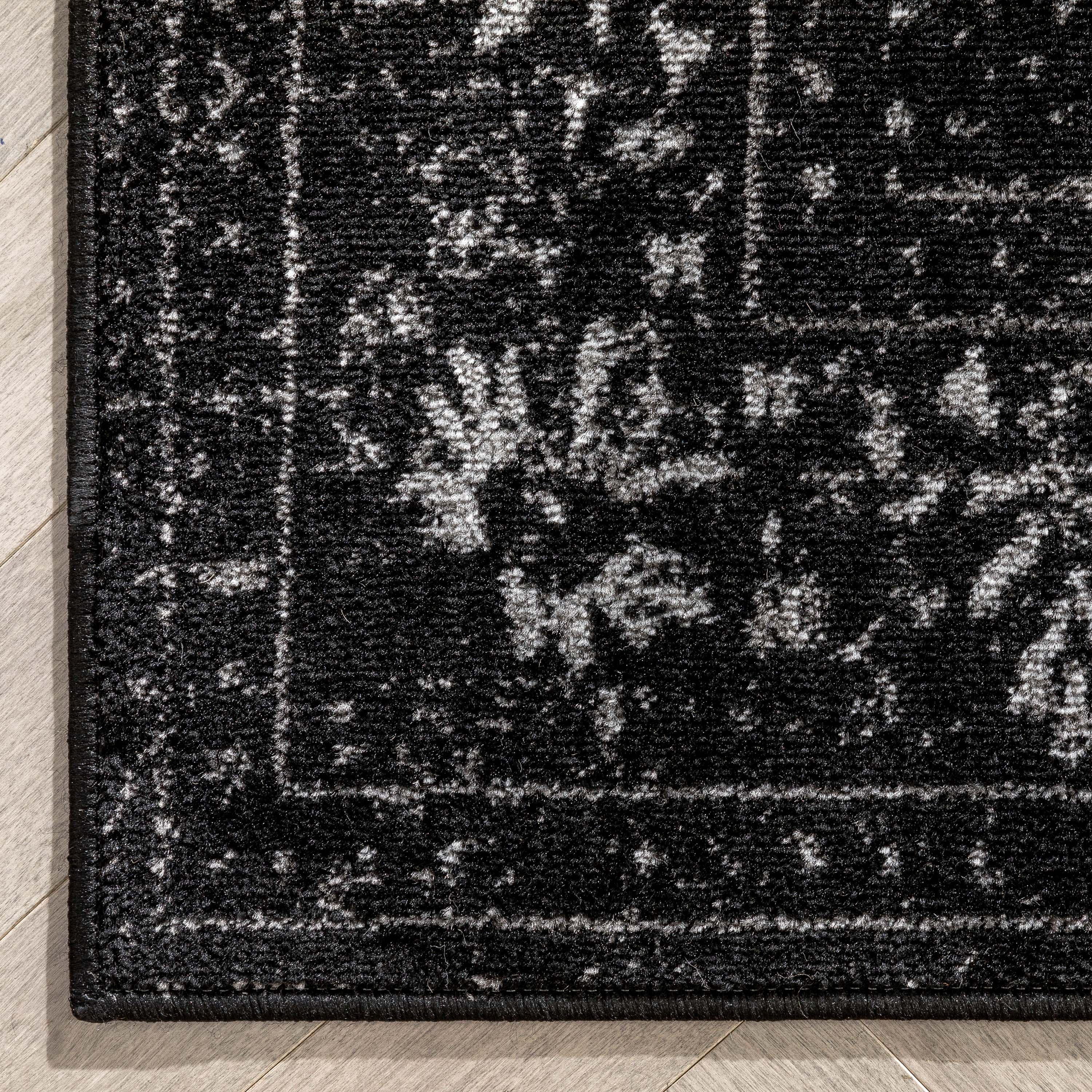 Well Woven Zazzle Argos Vintage Oriental Black 2'3" x 7'3" Runner Rug