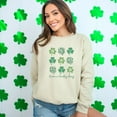 thumbnail image 3 of St. Patrick's Day Sweatshirt, Lucky Day Clover Design, Green Shamrocks Unisex Pullover, Casual Irish Celebration Apparel, Soft Cotton Blend, 3 of 7