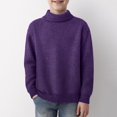 thumbnail image 2 of Staki Sweater Autumn And Winter Boys Cotton Sweaters Long Sleeve Pullover Knit Sweater(Purple,7-8 Years), 2 of 5