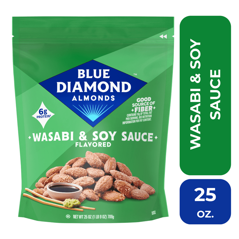 Blue Diamond Almonds BOLD Flavored Wasabi & Soy Sauce Snack Nuts