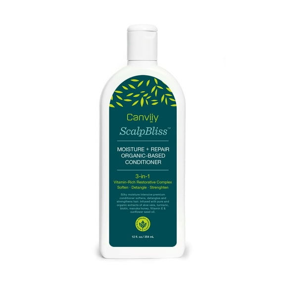Canviiy ScalpBliss Moisture   Repair Organic-Based Conditioner 12oz., All Hair, Moisturizing, Squeeze