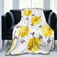 thumbnail image 7 of Yellow Polka Dot Flowers Throw Blanket, Fluffy Soft Cozy Blanket Flannel Plush Microfiber Couch Throw 50"x40", 7 of 7