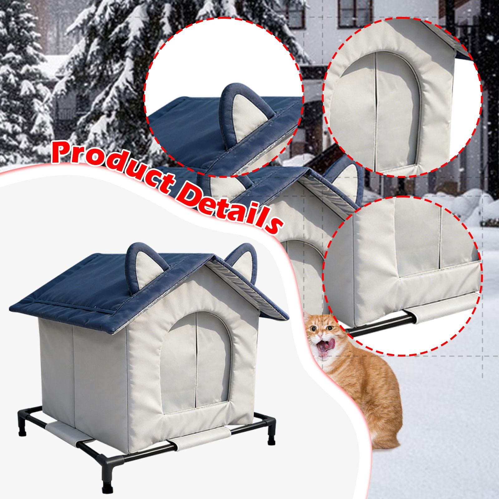 Bvdfgk Outdoor Stray Cat House Feral Cat Shelter Durability Winter Pet Supplies Premium Small